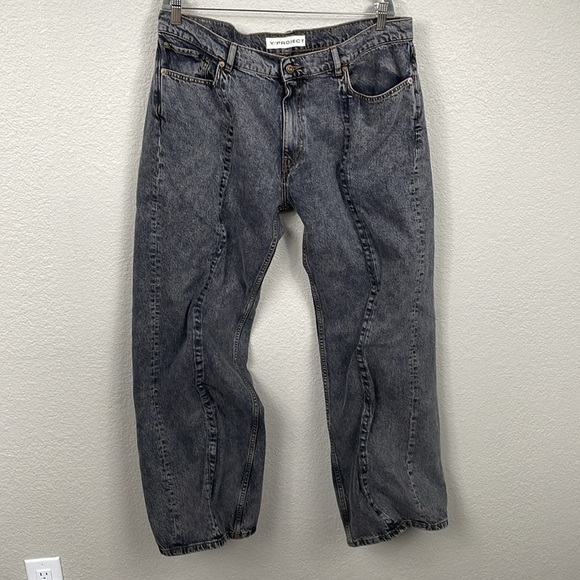 Y/Project Evergreen Wire Seam Detailed Jeans Unisex Sz 36 - Picture 5 of 15